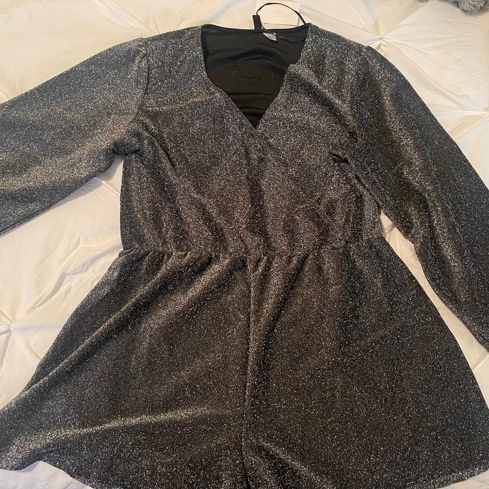 H&M Sparkly Black Dress